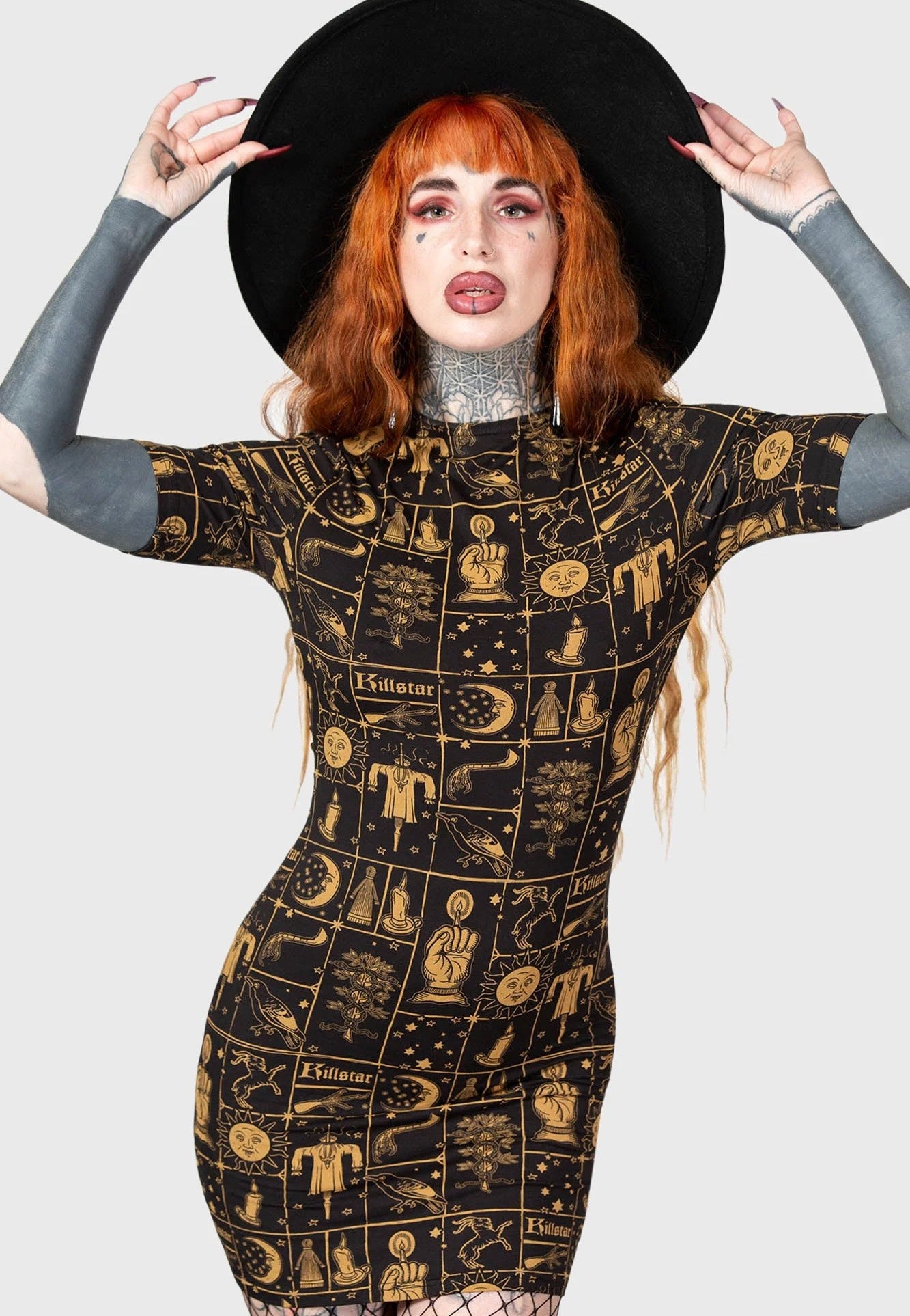 Killstar - Folk Horror Bodycon Black - Dress