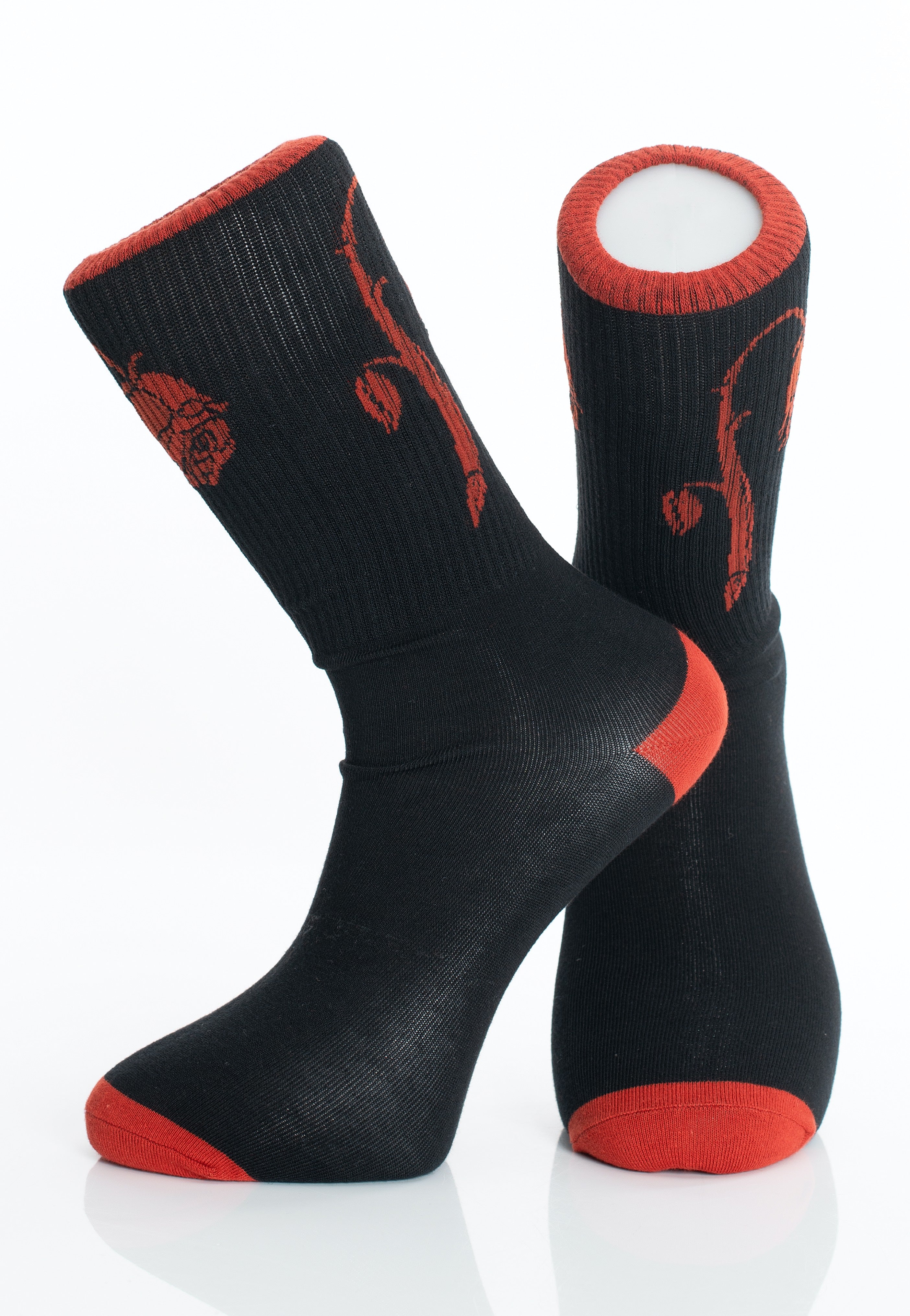 Foxblood - Foxblood Weeping Rose Black/Red - Socks | Neutral-Image