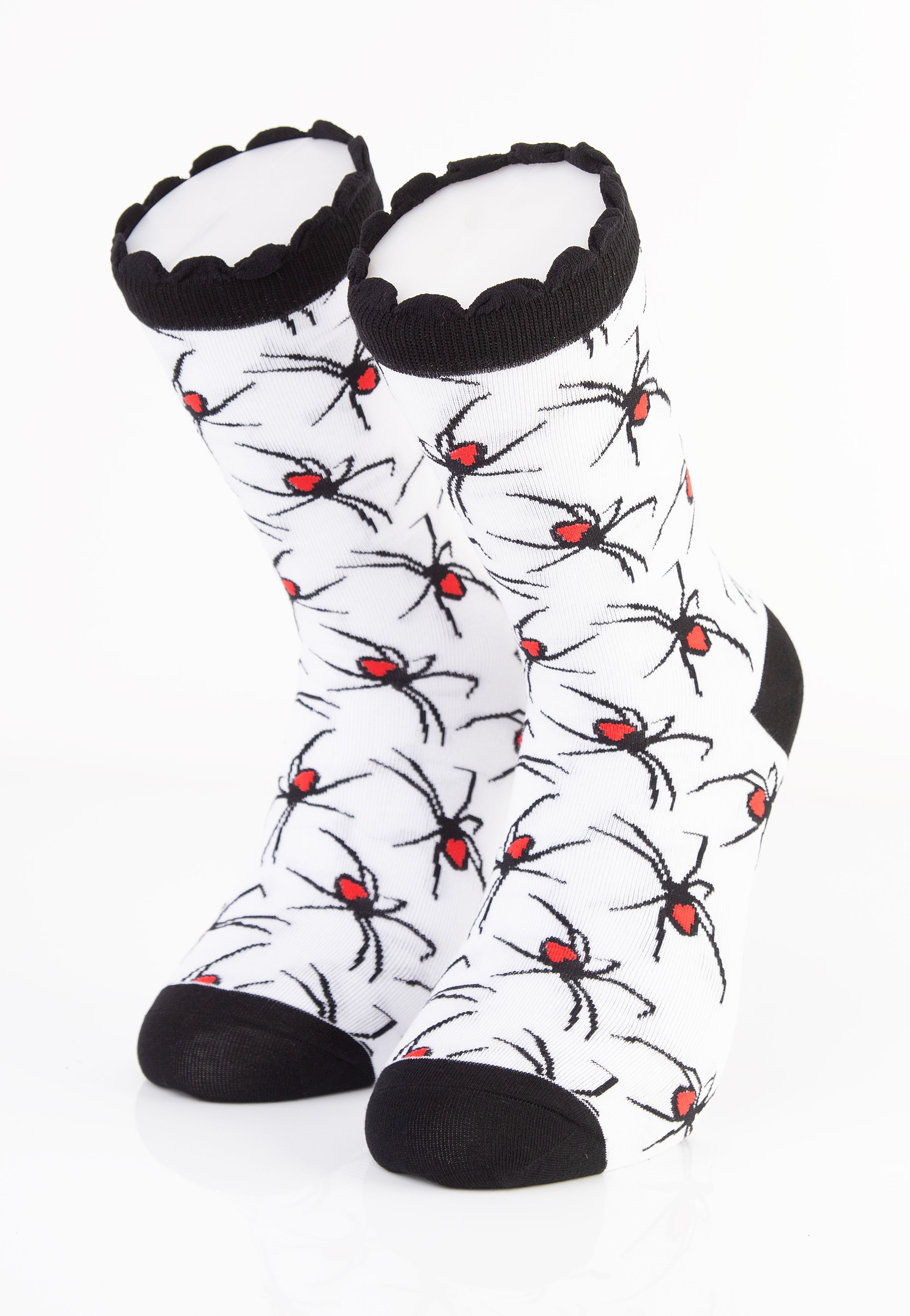 Foxblood x Eliza Sidney - White Spider Black/White - Socks | Neutral-Image