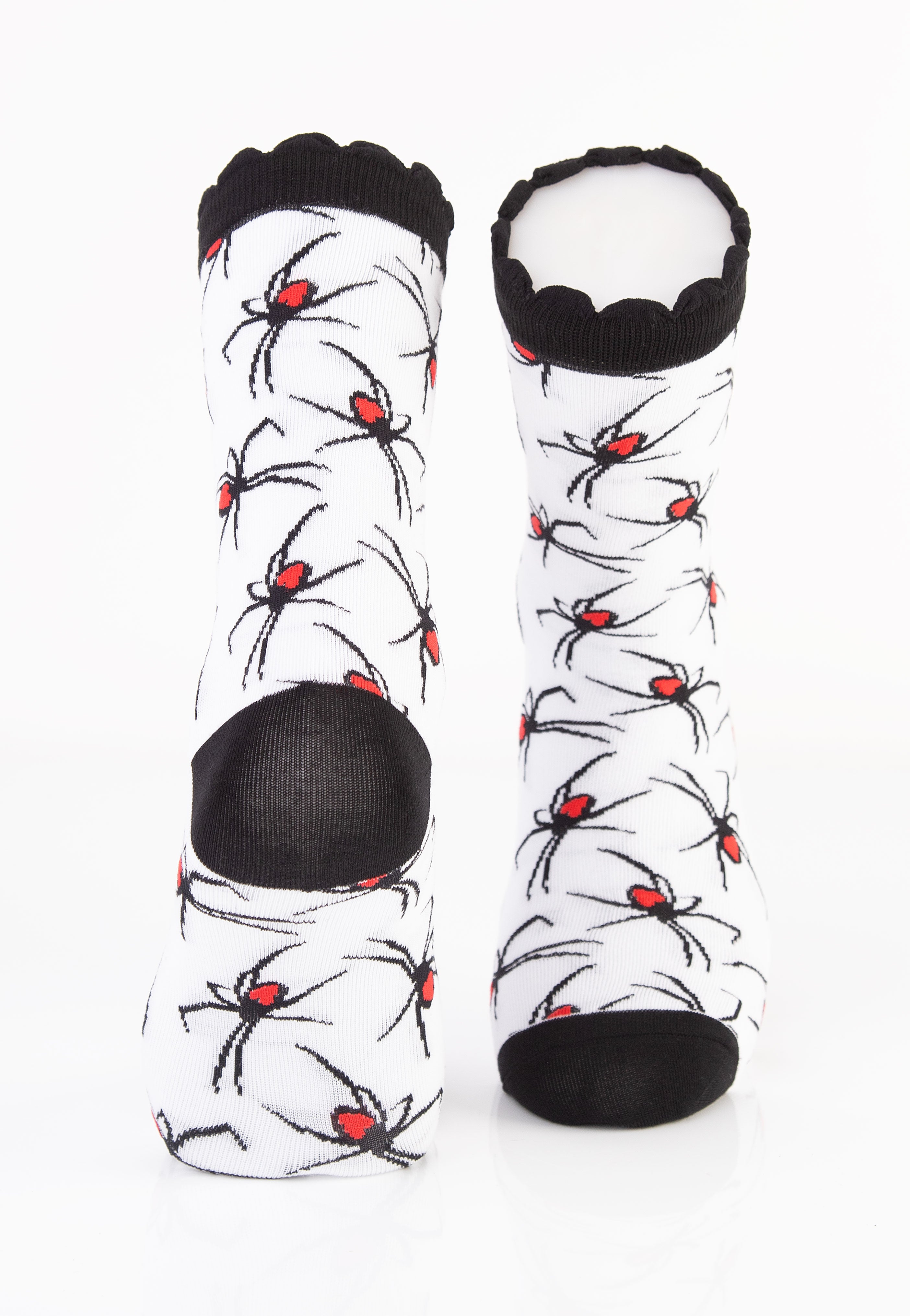 Foxblood x Eliza Sidney - White Spider Black/White - Socks | Neutral-Image