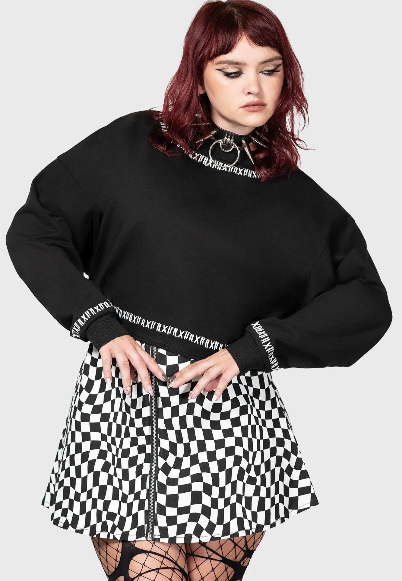 Killstar - Fright N Terror Crop Black - Sweater | Women-Image