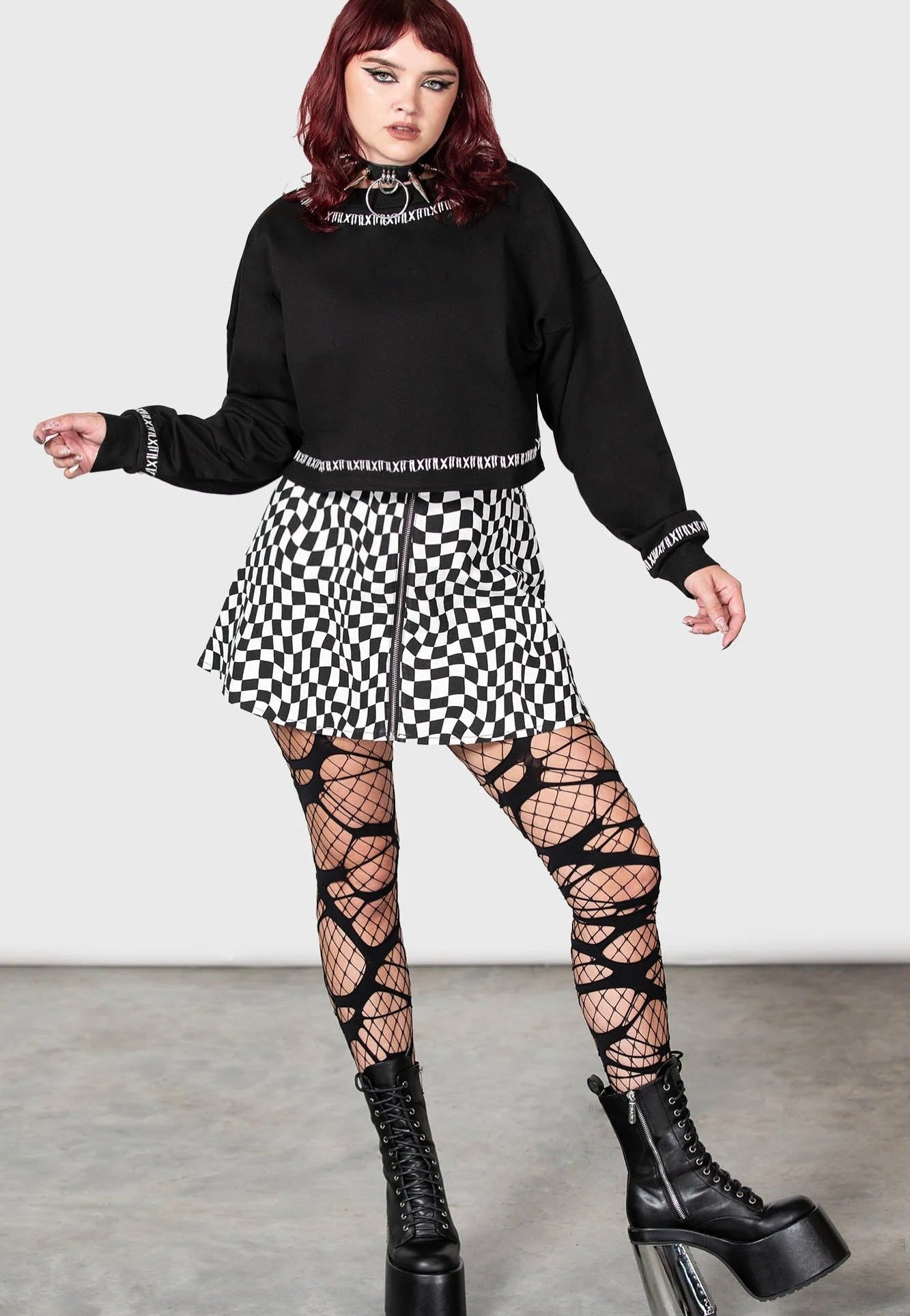 Killstar - Fright N Terror Crop Black - Sweater | Women-Image