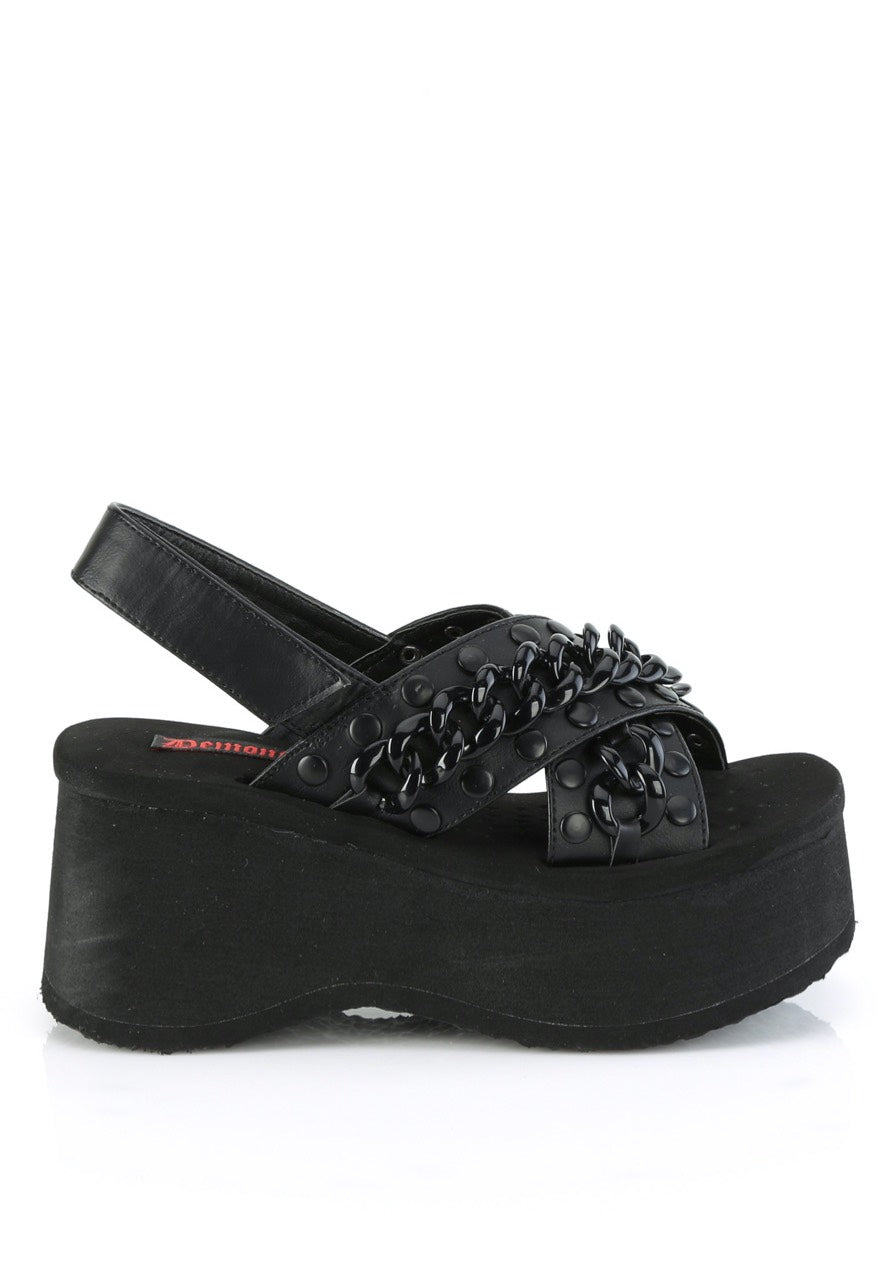 DemoniaCult - Funn 12 Black Vegan Leather - Girl Sandals | Women-Image