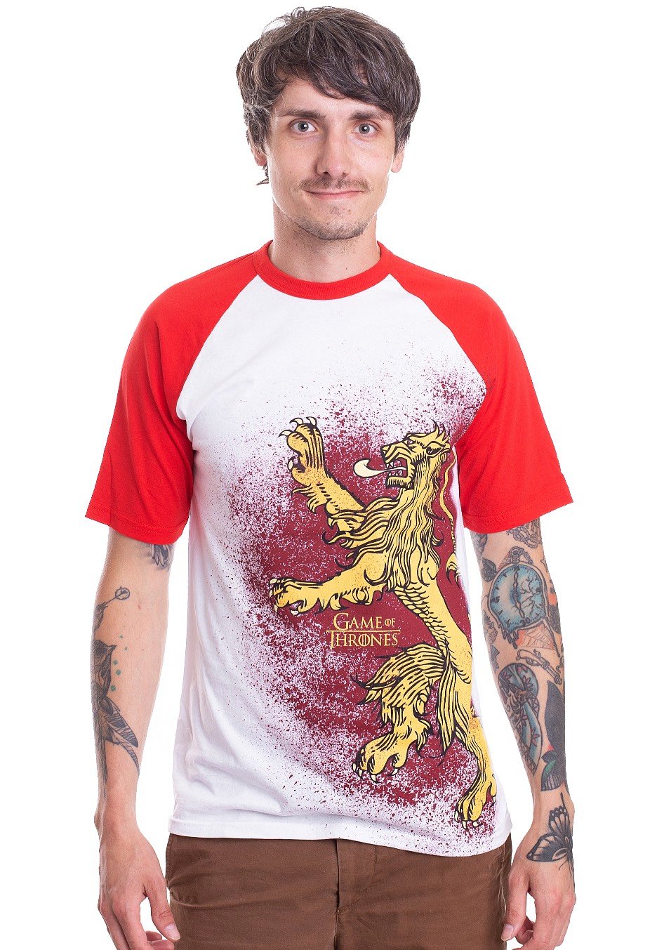 Game Of Thrones - Painted Lannister Raglan White - T-Shirt | Men-Image