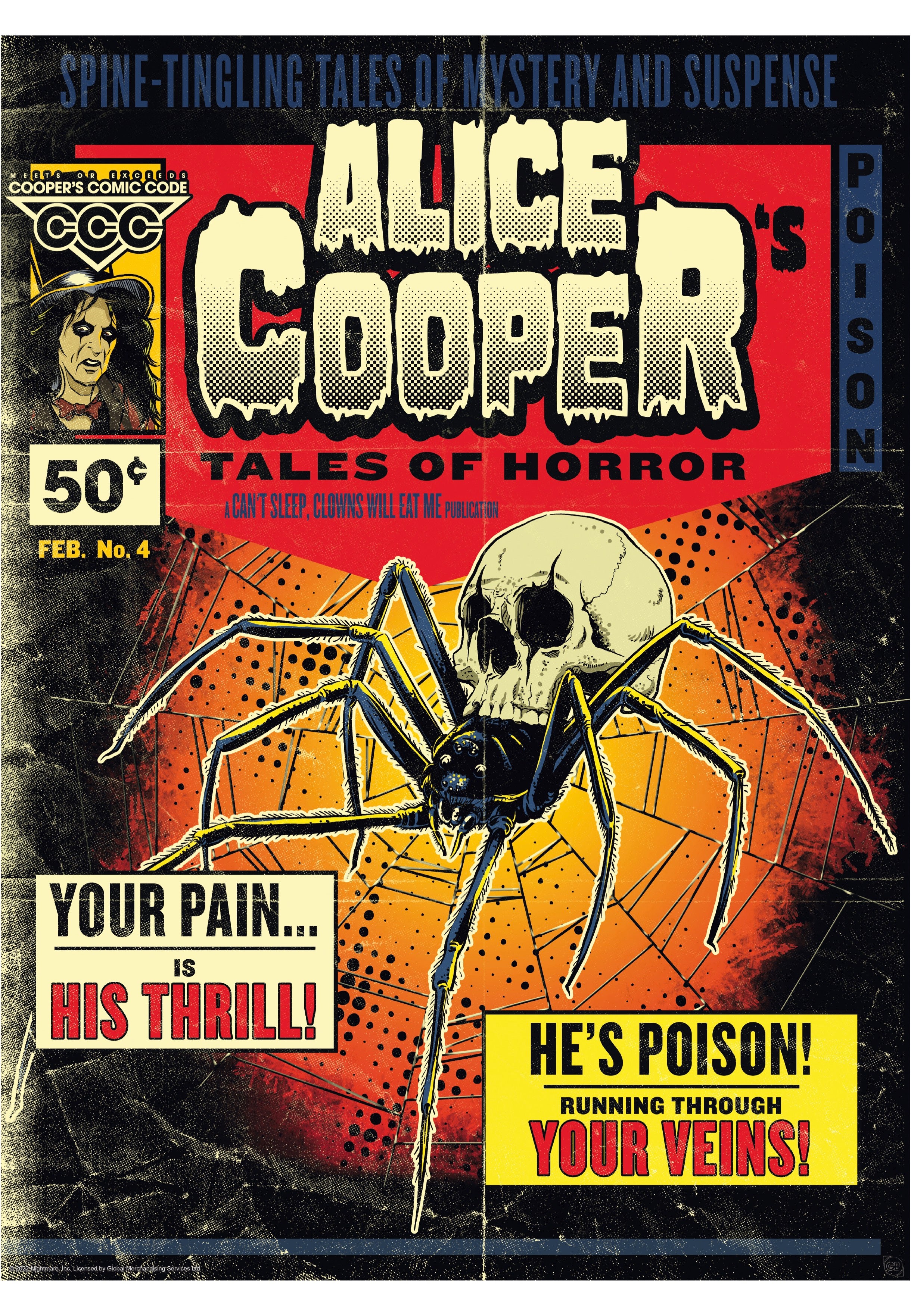 Alice Cooper - Skull Hat / Spider Chibi Set - Poster | Neutral-Image