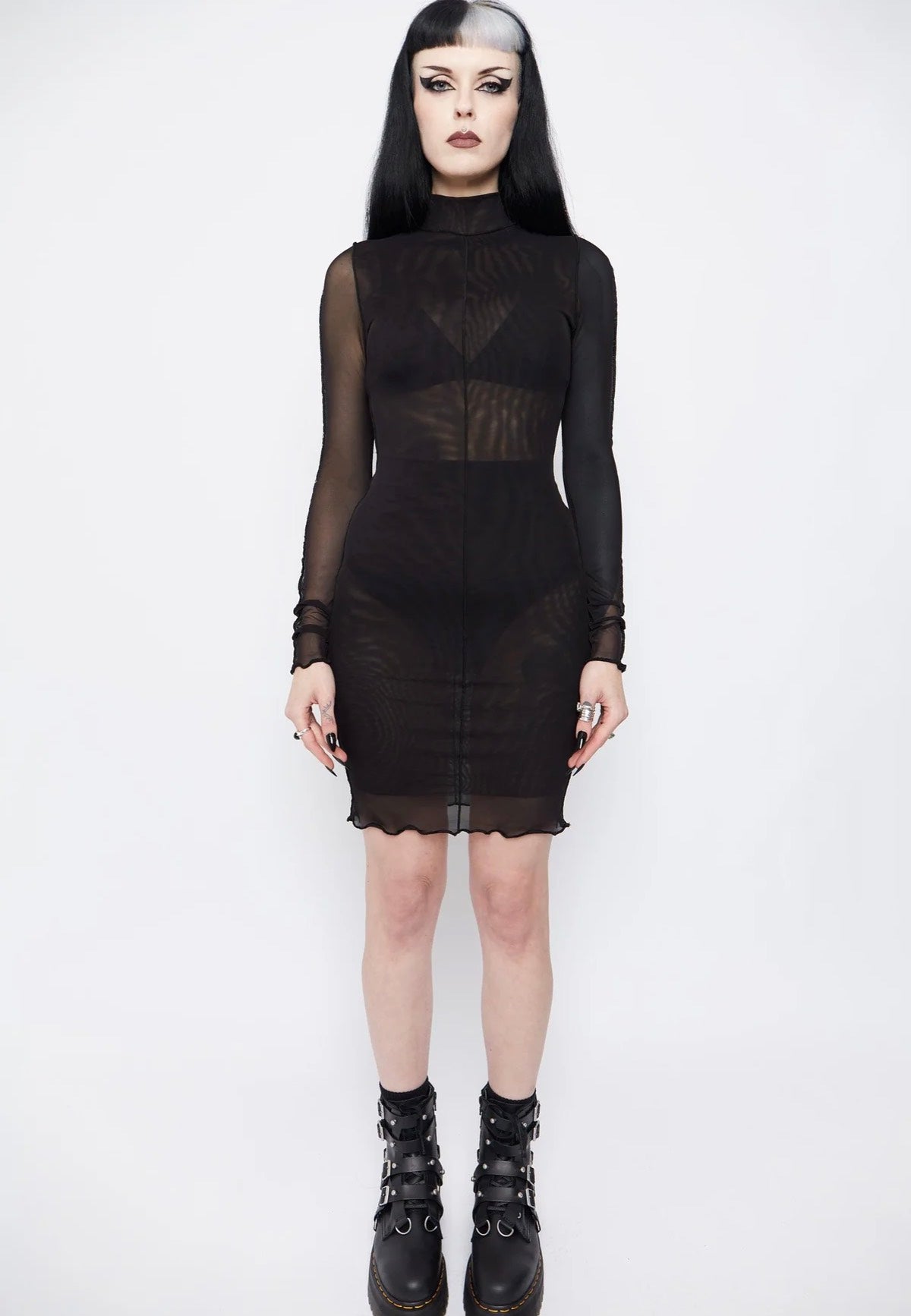 Mary Wyatt - Gemini High Neck Mesh - Dress | Women-Image