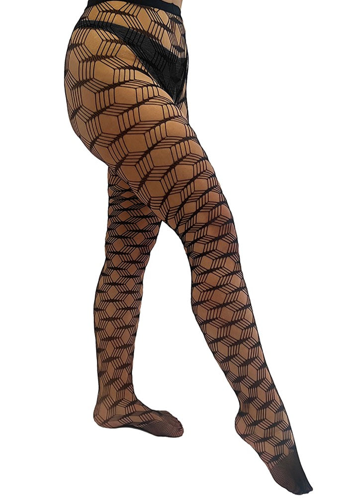 Pamela Mann - Geo Pattern Net Black - Tights | Women-Image