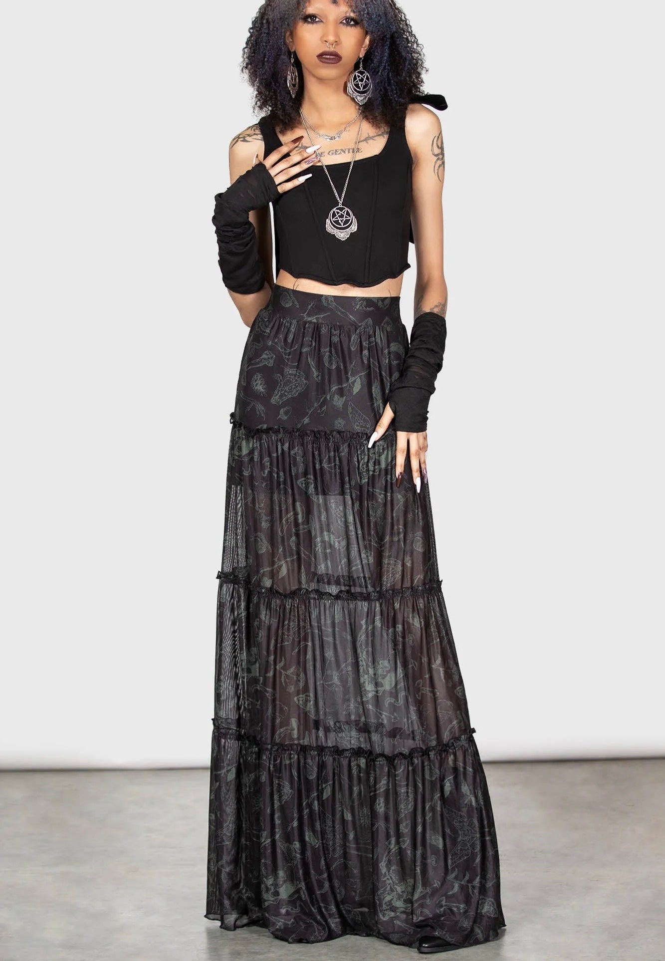 Killstar - Ghosted Woods Maxi - Skirt | Women-Image