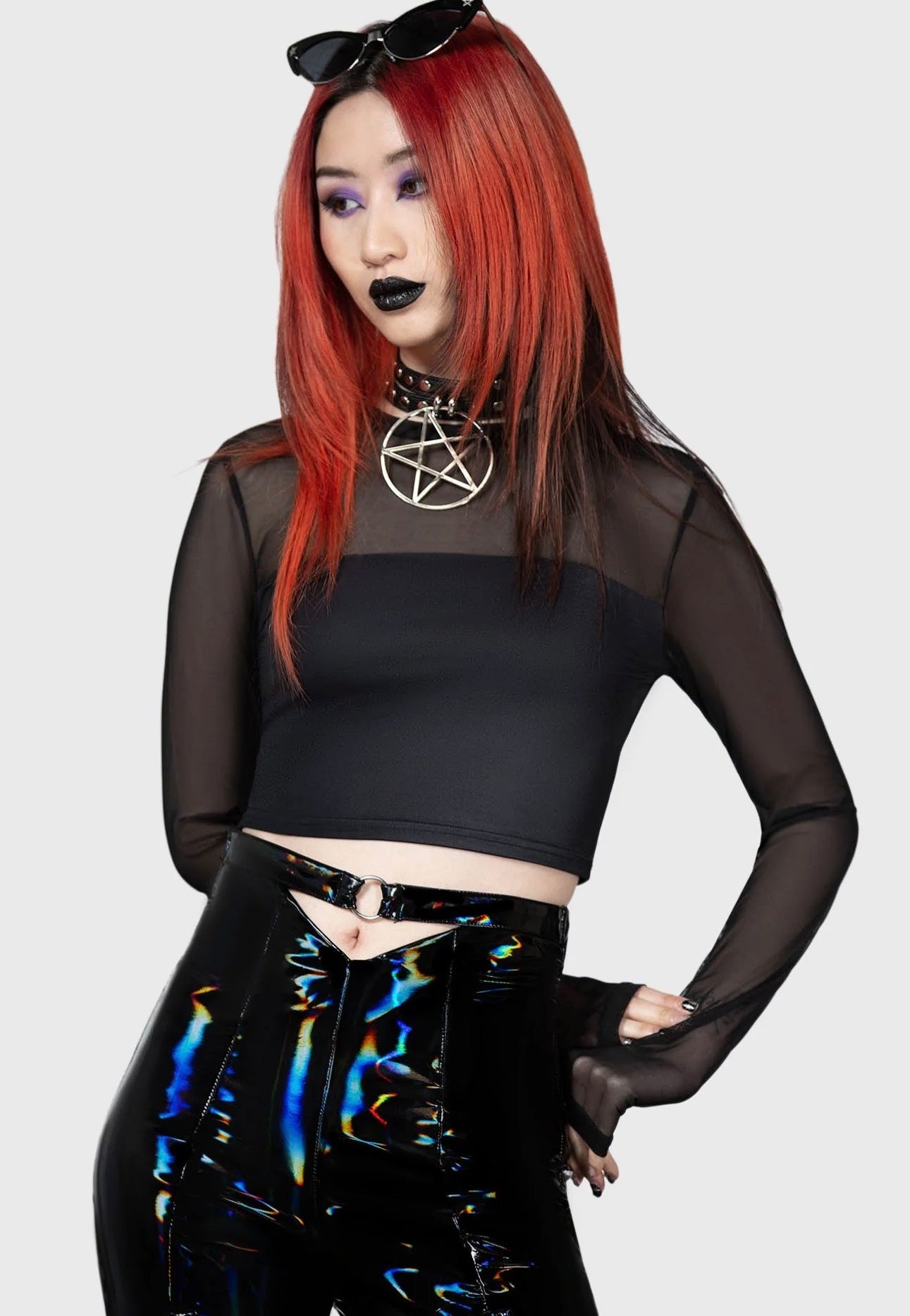 Killstar - Ghoul Sweat Crop Black - Top | Women-Image