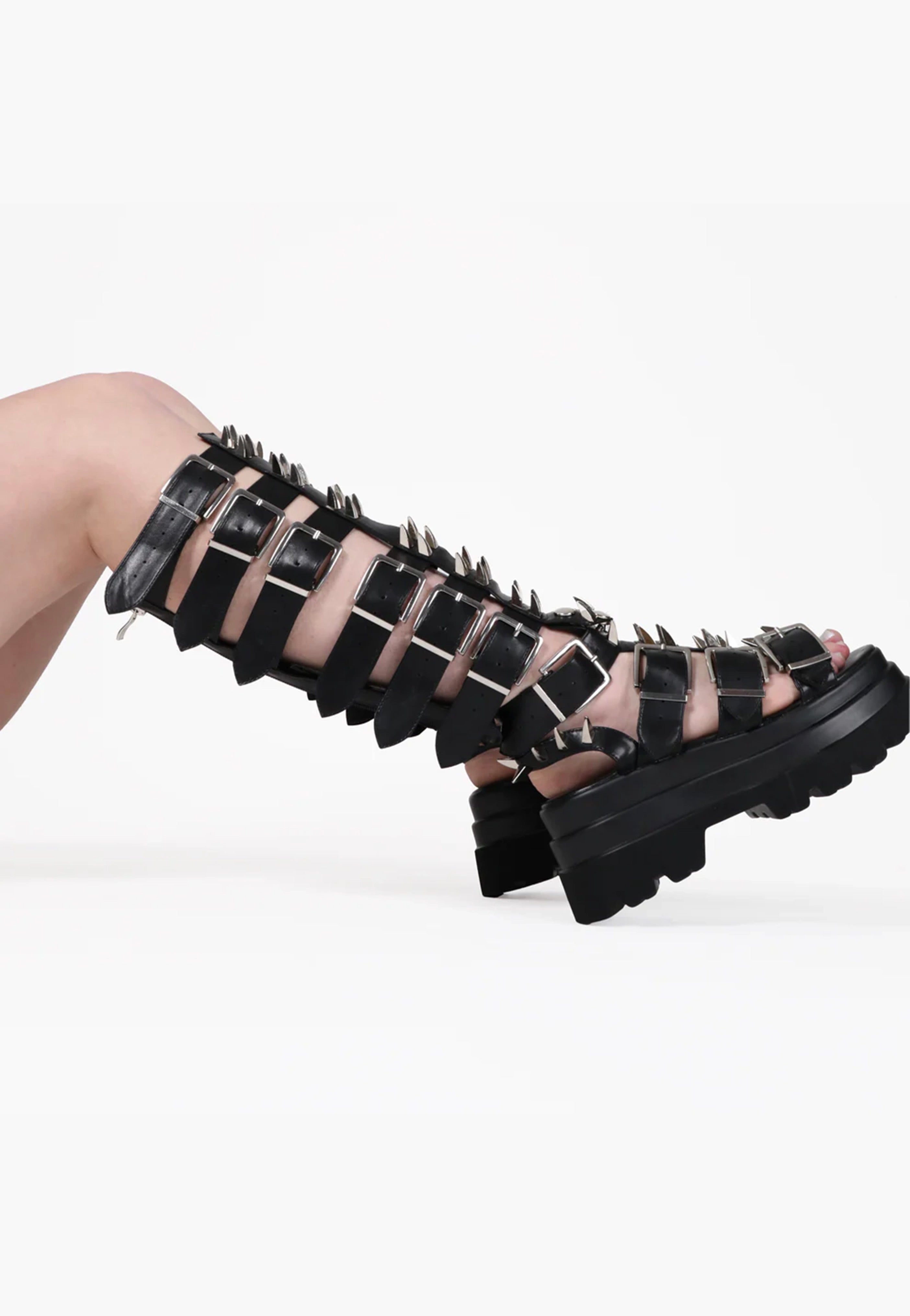 Koi Footwear - The Mage Resistor Spiked Black - Girl Sandals | Women-Image