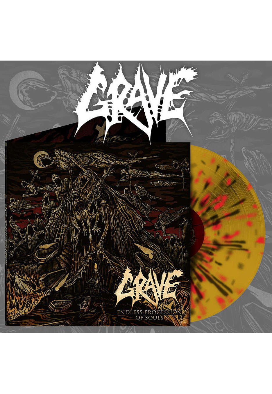 Grave - Endless Procession Of Souls Mustard/Red/Black - Splattered Vinyl | Neutral-Image