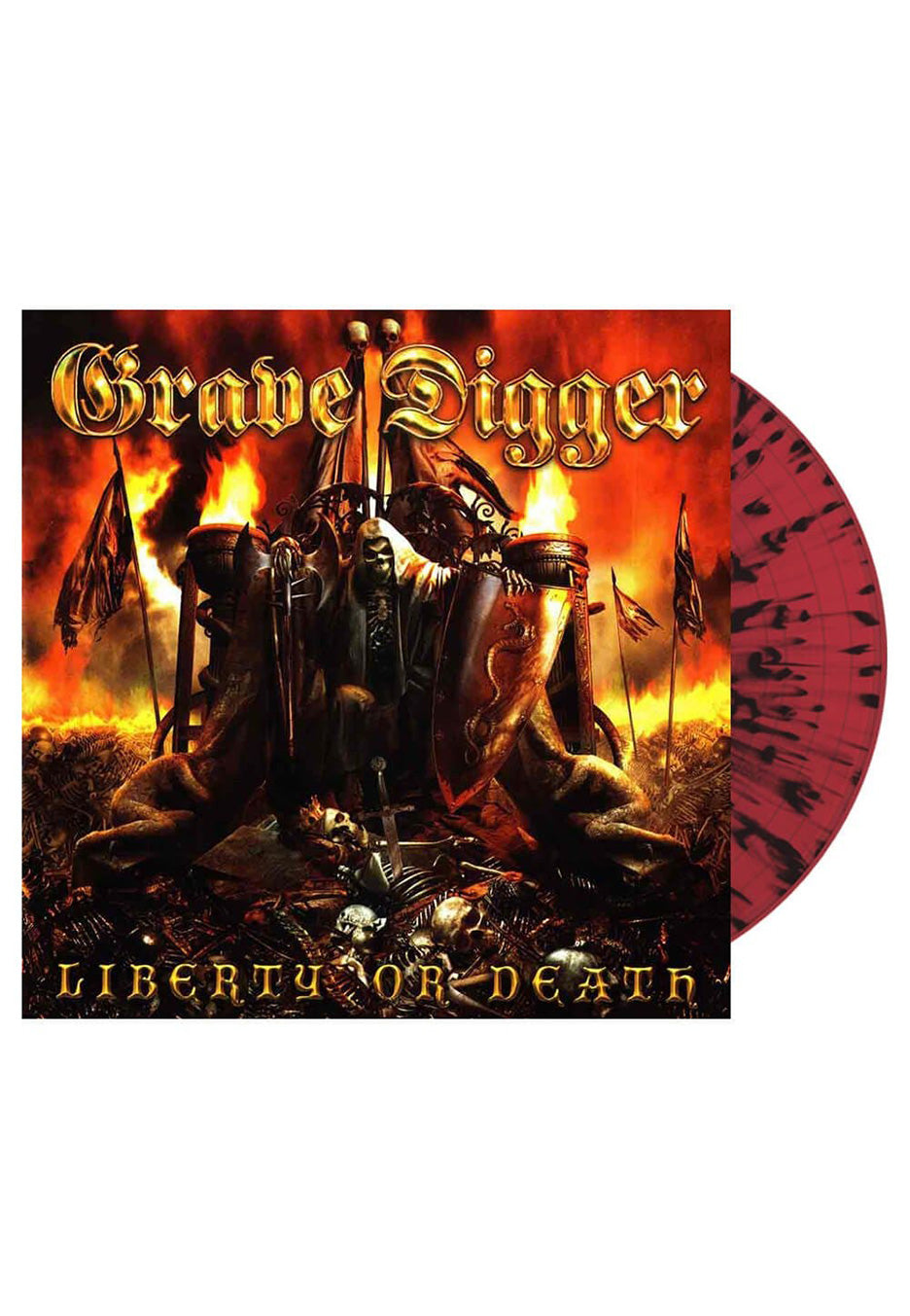 Grave Digger - Liberty Or Death Red/Black - Splattered Vinyl | Neutral-Image