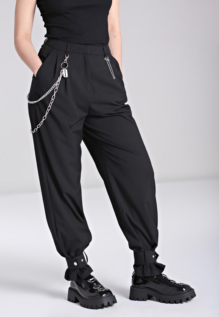 Hellbunny - Rebellion Black - Pants | Women-Image