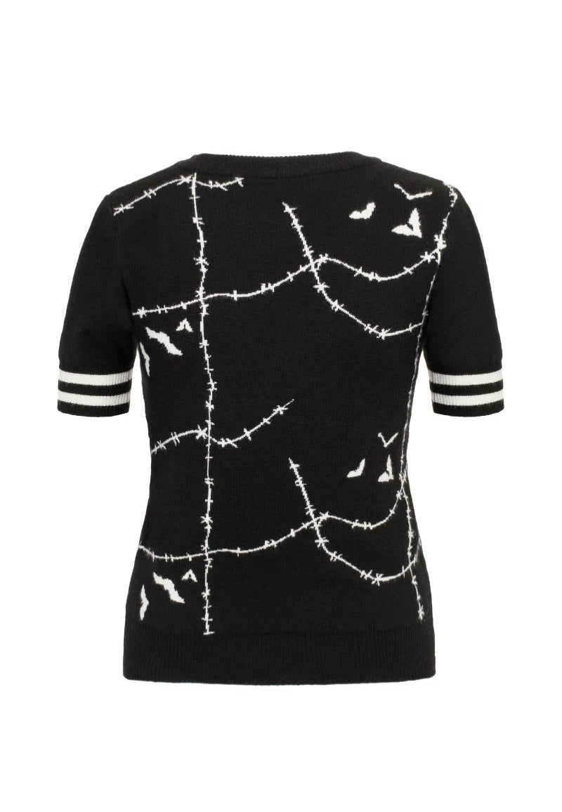 Hellbunny - Stitches Black/White - Top | Women-Image