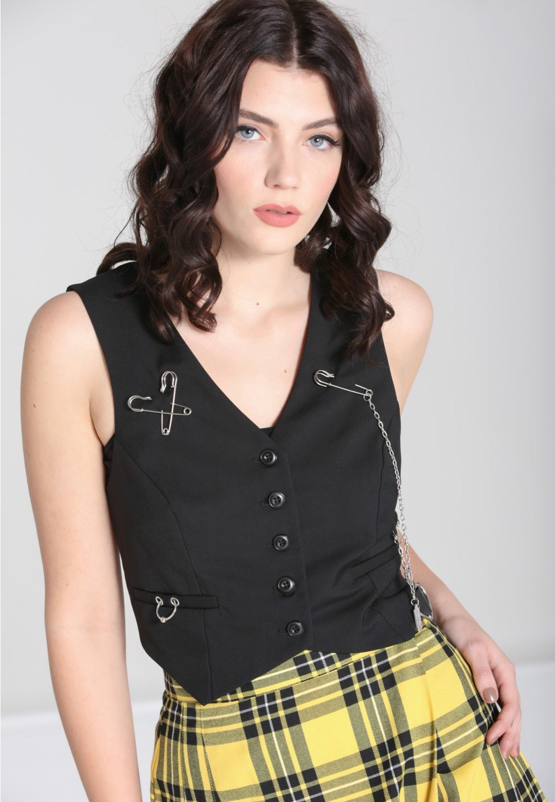 Hellbunny - Rebellion Black - Vest | Women-Image