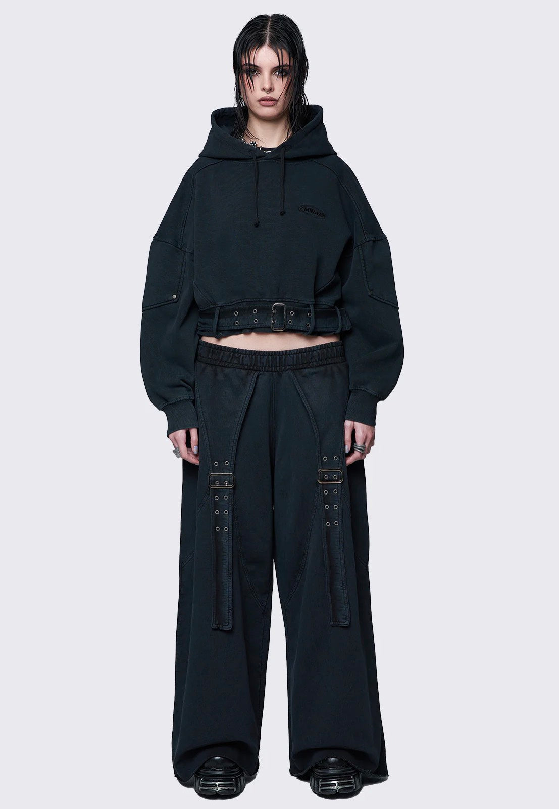 Minga London - Hard Black Wash - Sweat Pants | Women-Image