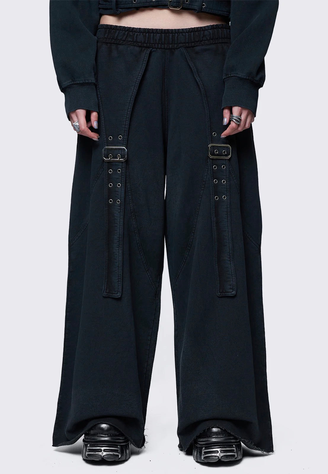 Minga London - Hard Black Wash - Sweat Pants | Women-Image