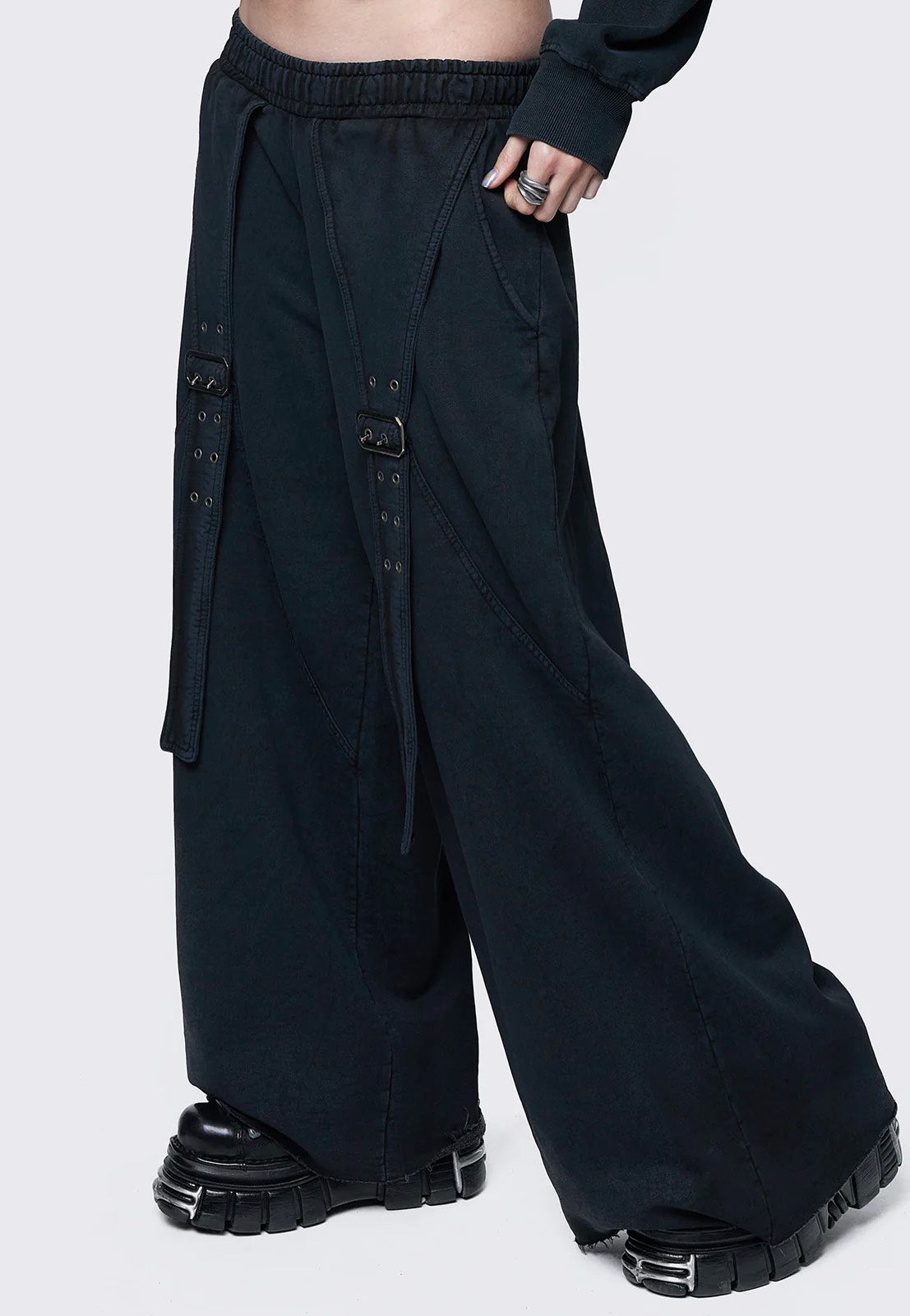 Minga London - Hard Black Wash - Sweat Pants | Women-Image