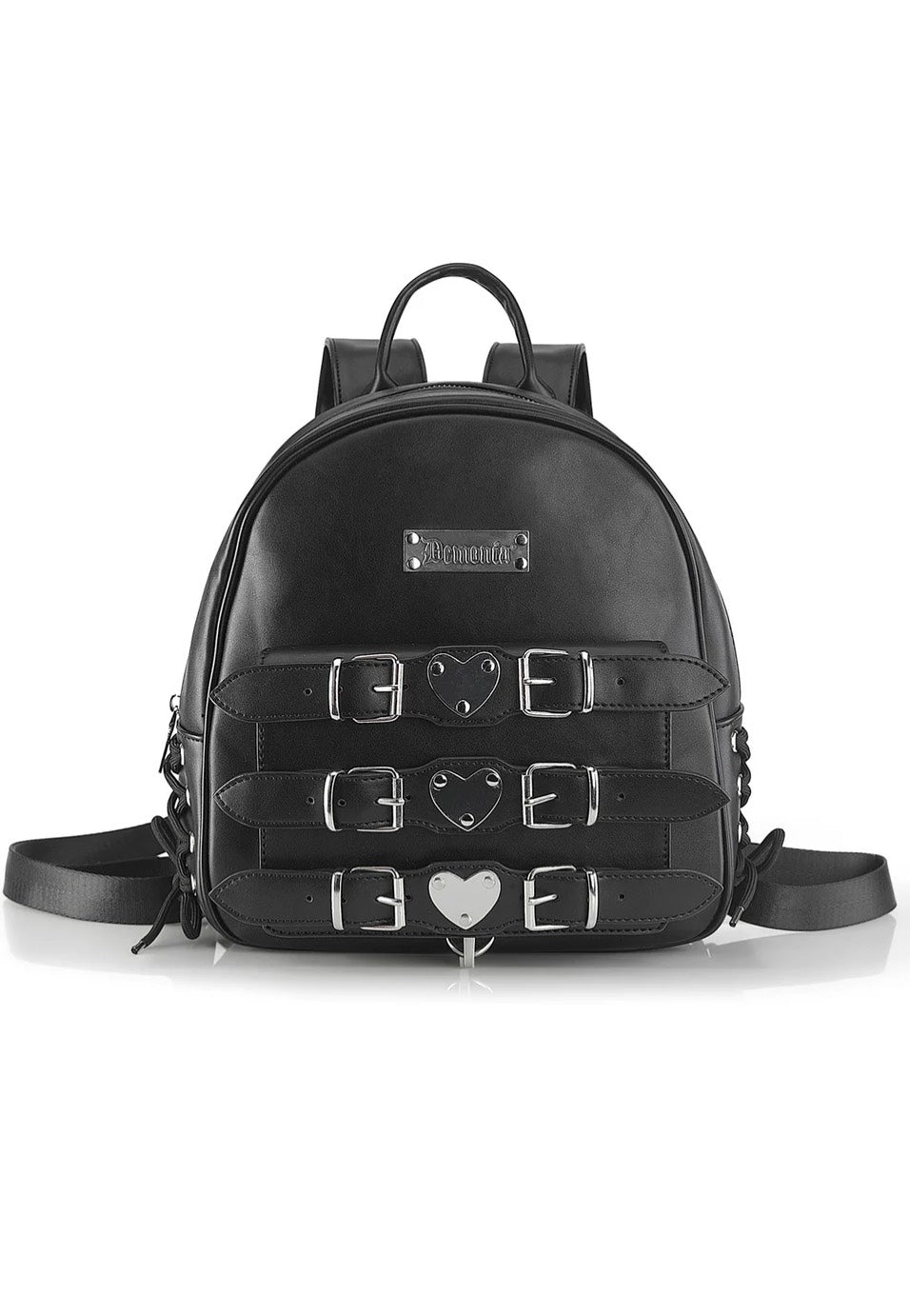 DemoniaCult - Faux Leather Mini Black - Backpack | Neutral-Image