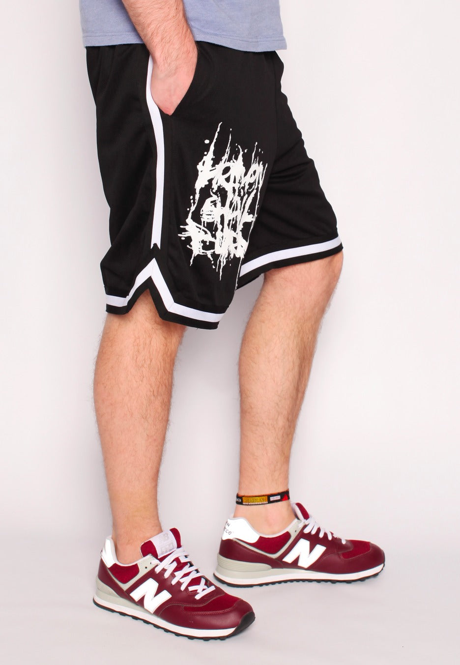 Heaven Shall Burn - Stacked Logo Striped  - Shorts | Men-Image