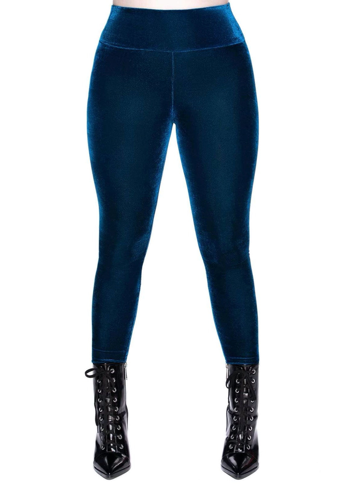 Killstar - Hematite Velvet Sapphire - Leggings | Women-Image