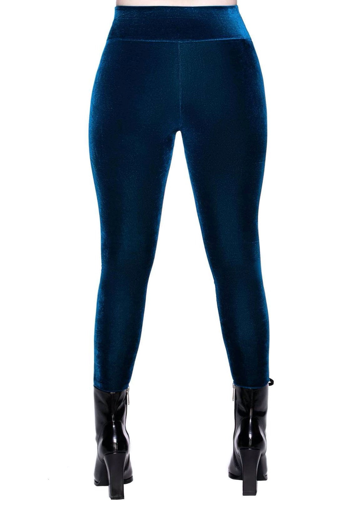 Killstar - Hematite Velvet Sapphire - Leggings | Women-Image