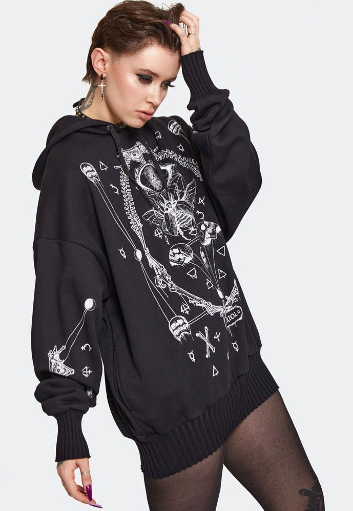 Jawbreaker - Vitriol Printed Oversized Black - Hoodie | Women-Image