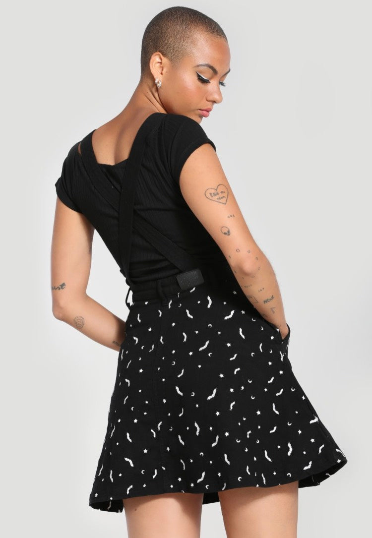 Hellbunny - Bat Pinafore Black - Dress | Women-Image