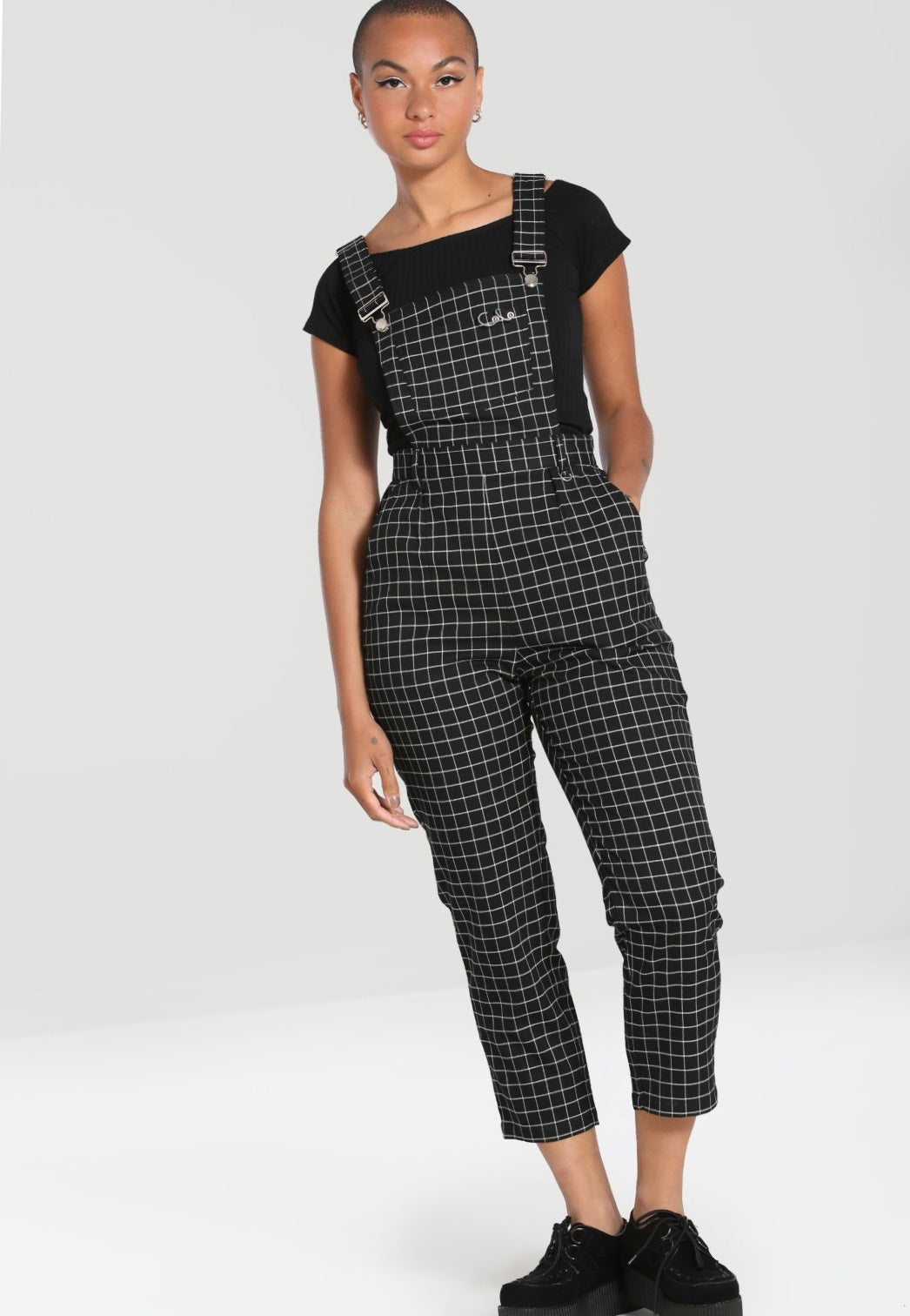 Hellbunny - Tate Black - Dungarees | Women-Image