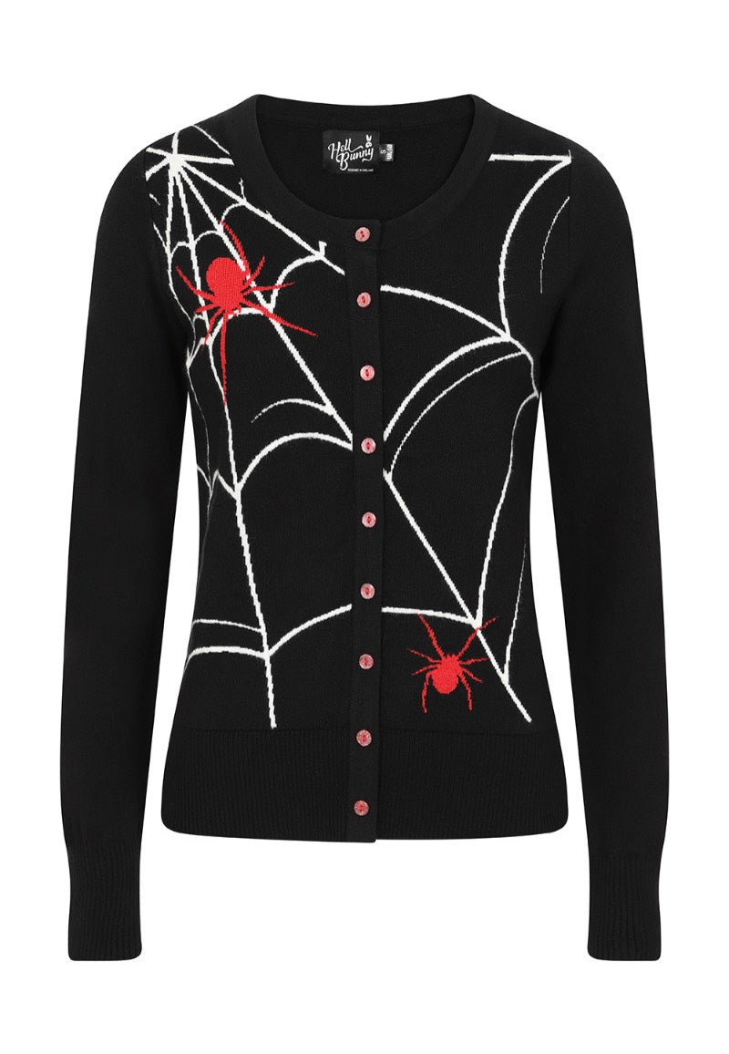 Hellbunny - In A Web Black-Red - Cardigan | Women-Image