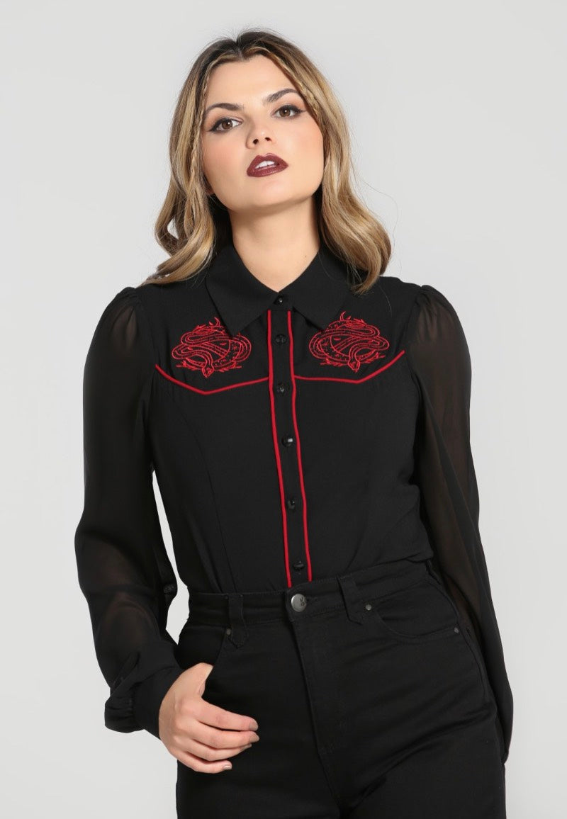 Hellbunny - Tallulah Black - Blouse | Women-Image