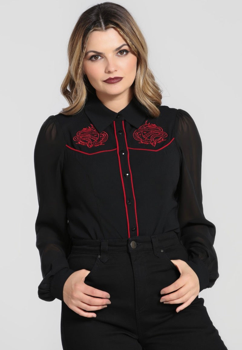 Hellbunny - Tallulah Black - Blouse | Women-Image