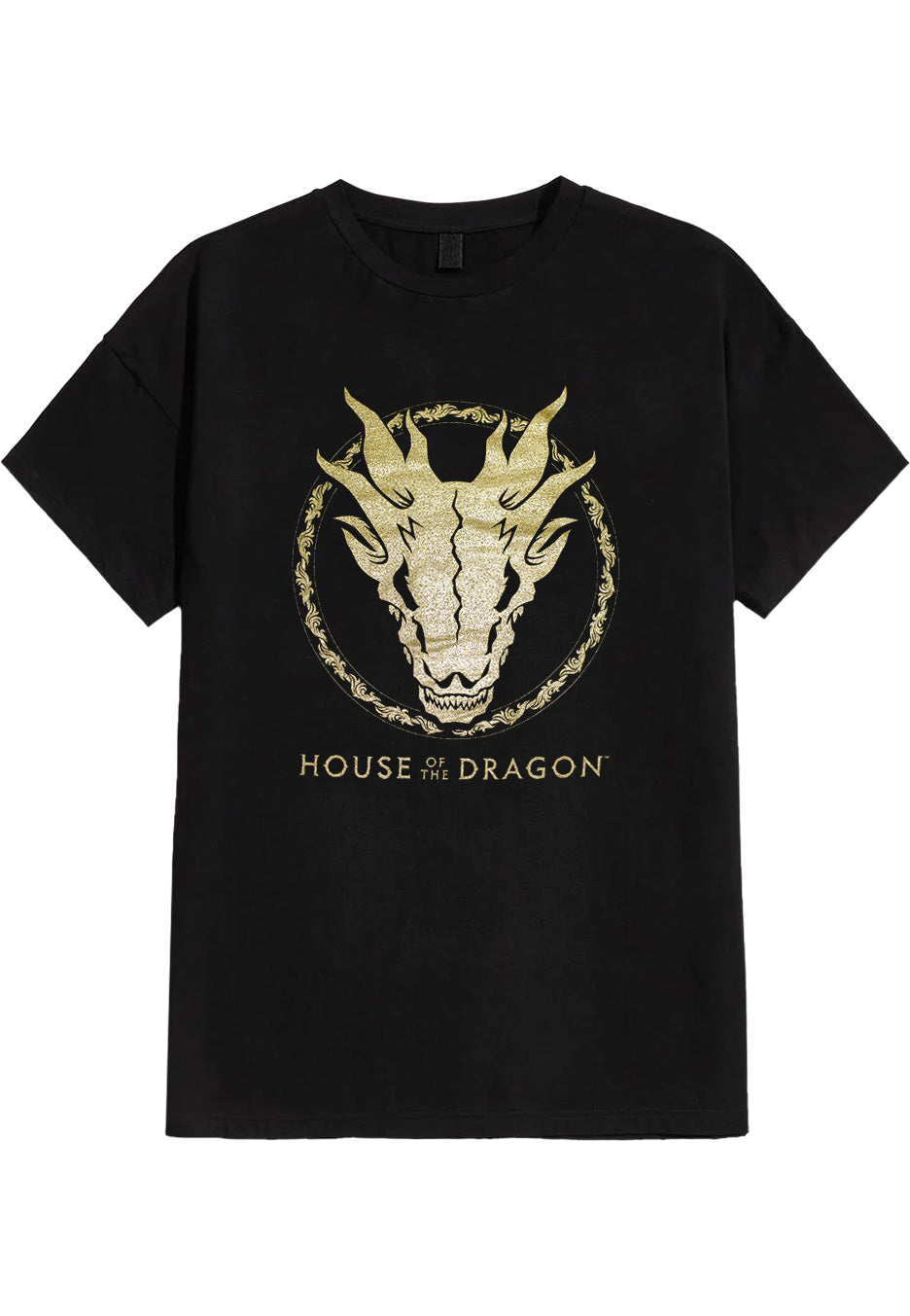 House Of The Dragon - Gold Ink Skull - T-Shirt | Neutral-Image