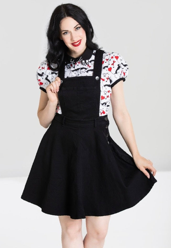 Hellbunny - Dakota Pinafore Black - Dress | Women-Image