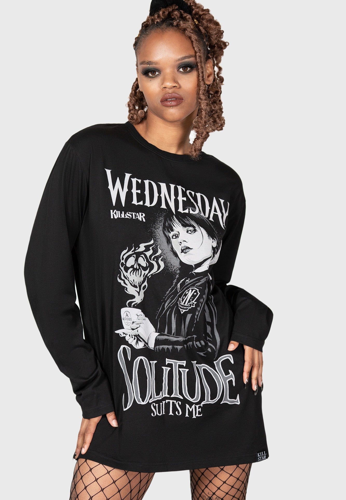 Killstar & Wednesday - I Don't Do Tears Black - Longsleeve | Women-Image