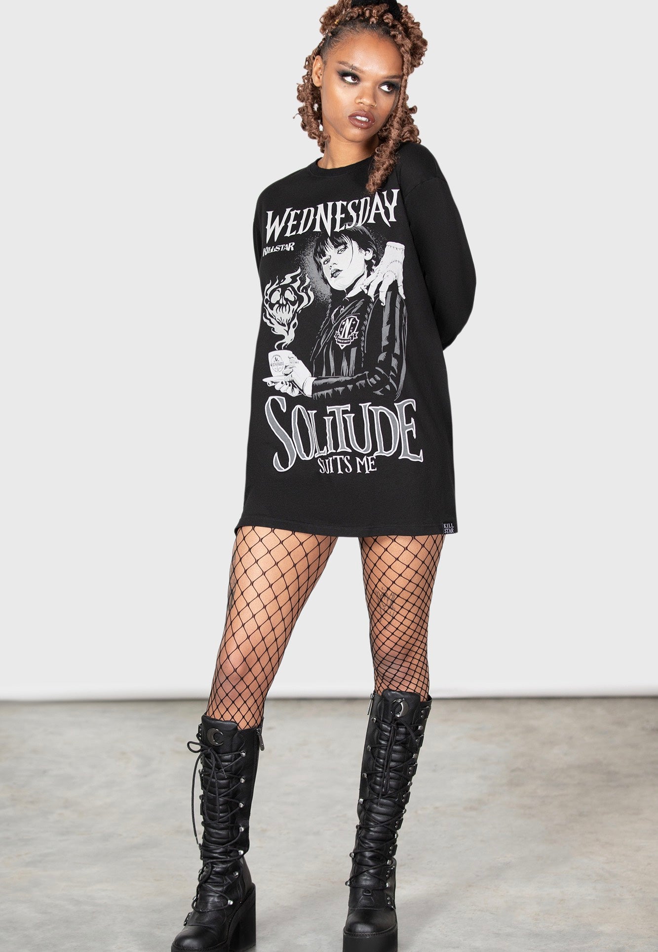 Killstar & Wednesday - I Don't Do Tears Black - Longsleeve | Women-Image