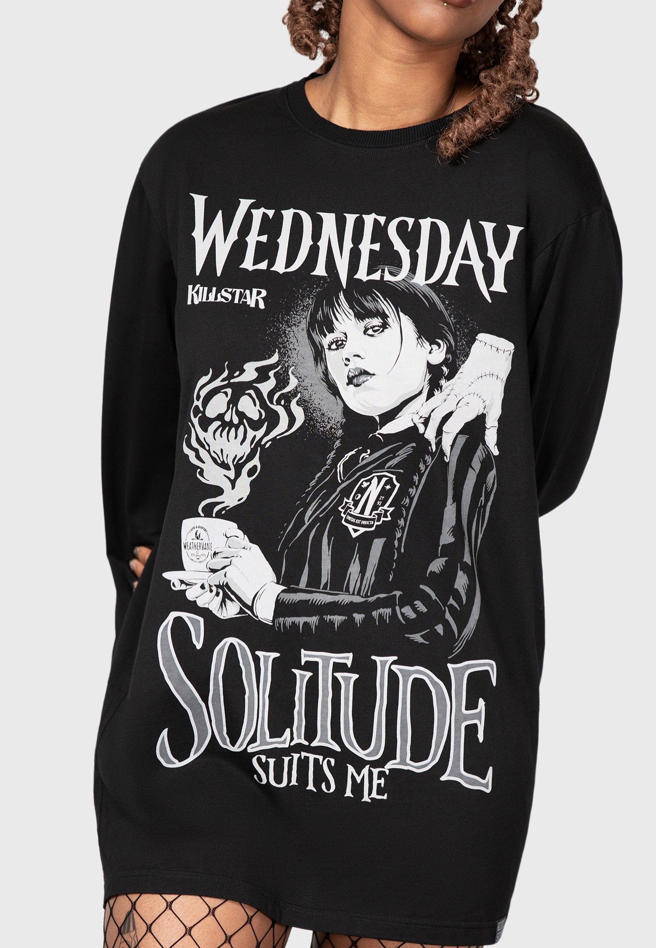 Killstar & Wednesday - I Don't Do Tears Black - Longsleeve | Women-Image