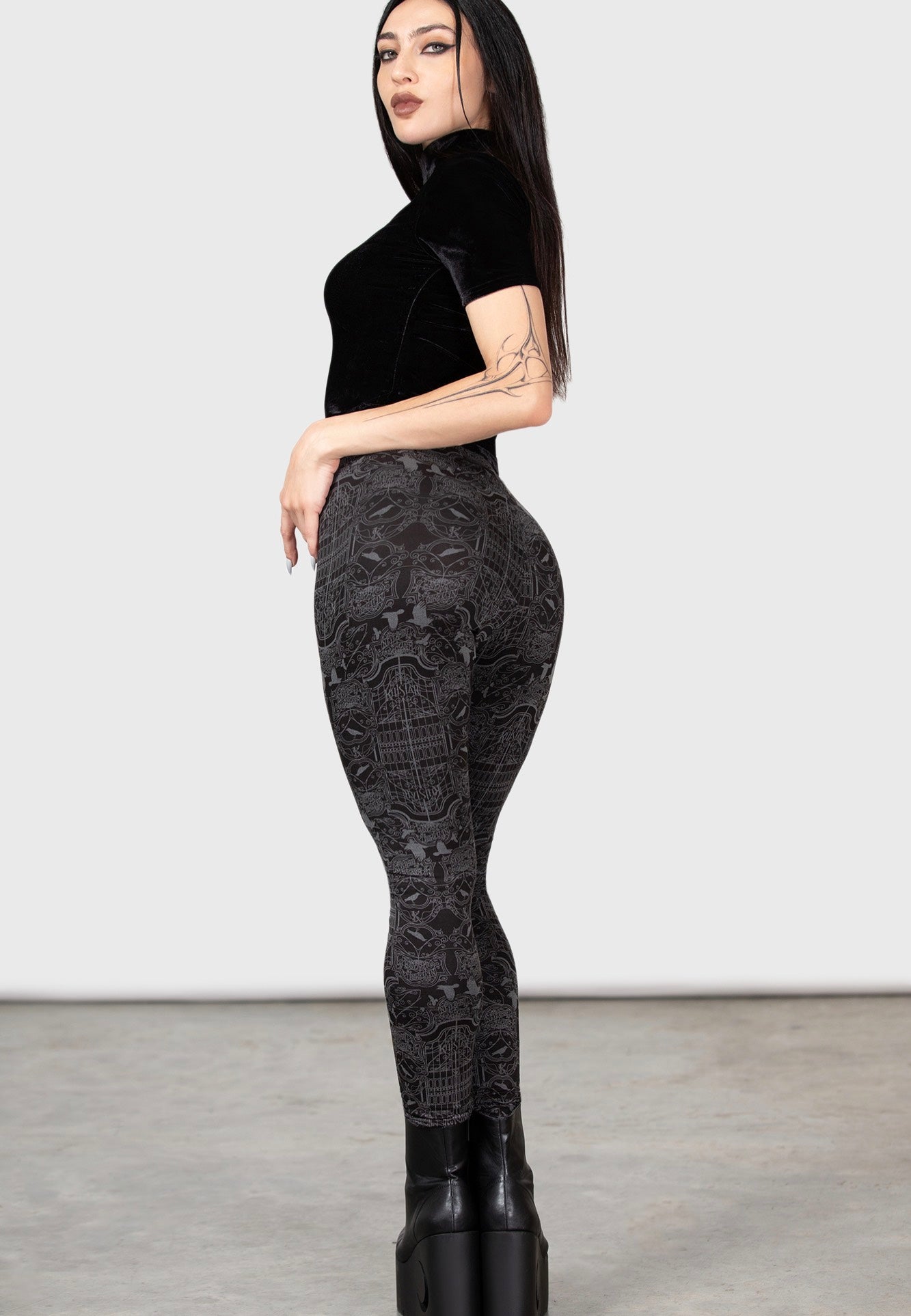 Killstar & Wednesday - I'm Saaaorry Black - Leggings | Women-Image