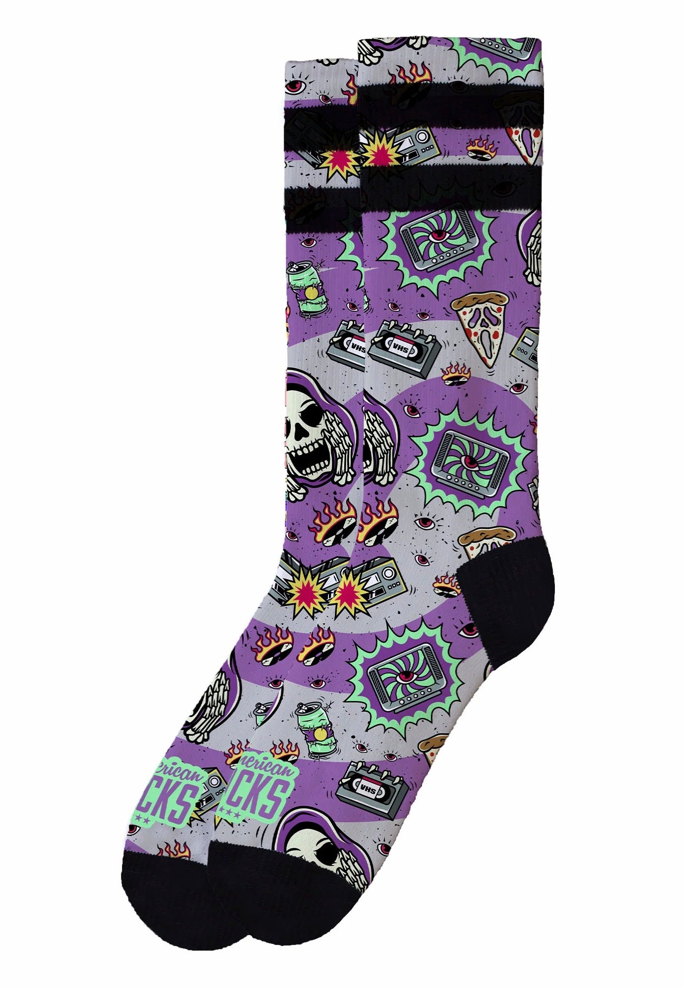 American Socks - Horror Time Mid High Purple - Socks | Neutral-Image