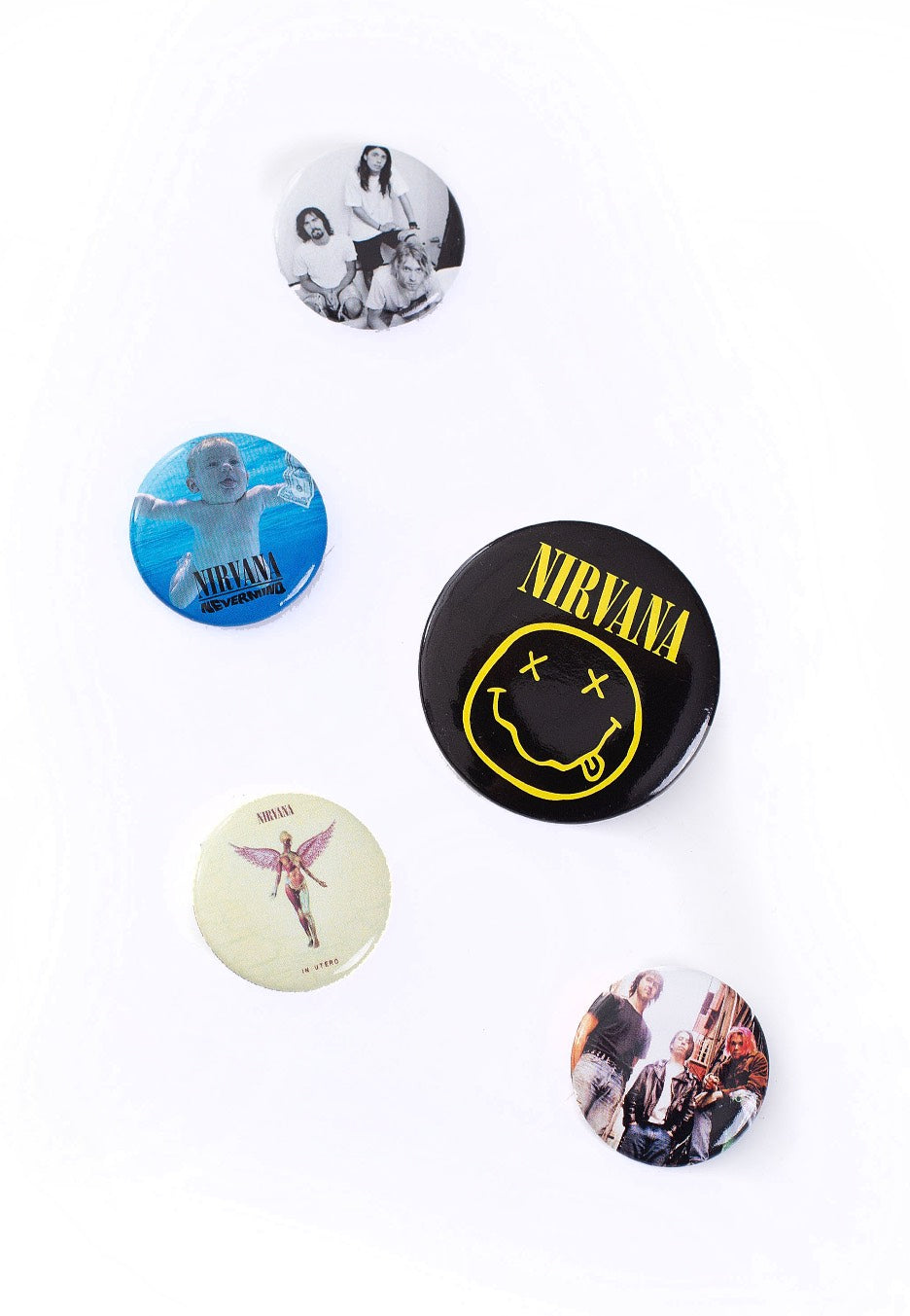 Nirvana - Iconic Pack Of 5 - Button Set | Neutral-Image