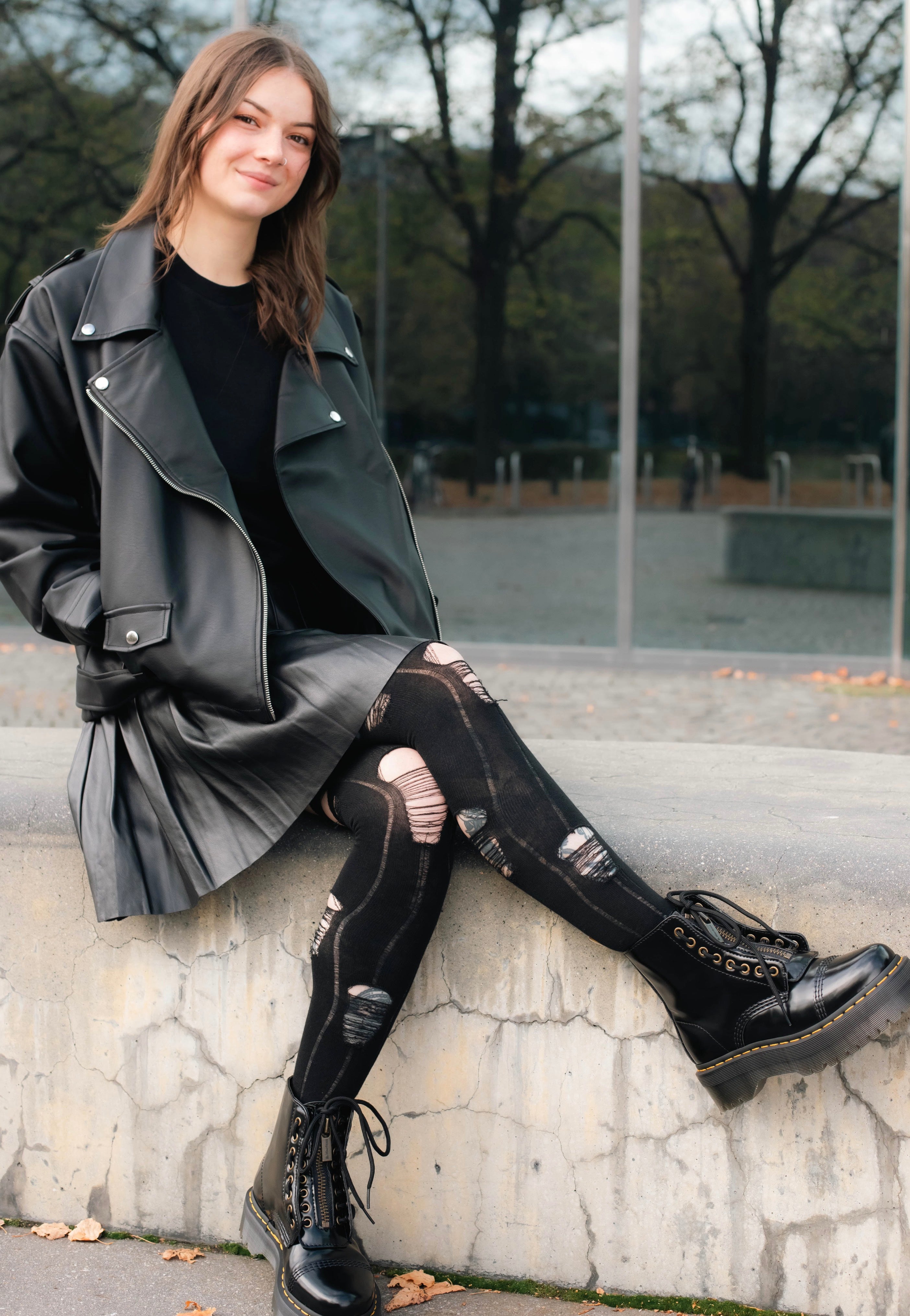 Noisy May - Paulina Oversize Biker Black - Jacket | Women-Image