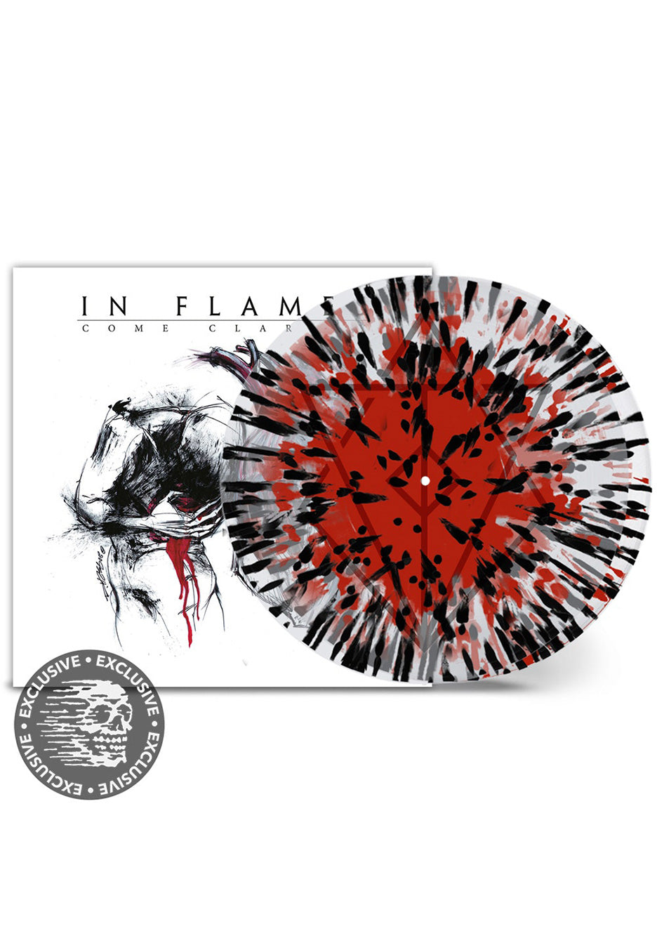 In Flames - Come Clarity Crystal Clear Red - Splattered 2 Vinyl | Neutral-Image