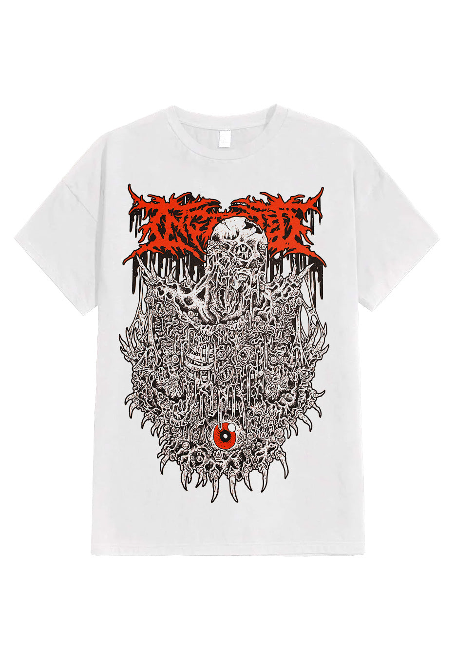 Ingested - In The Eye Of Death White - T-Shirt | Neutral-Image