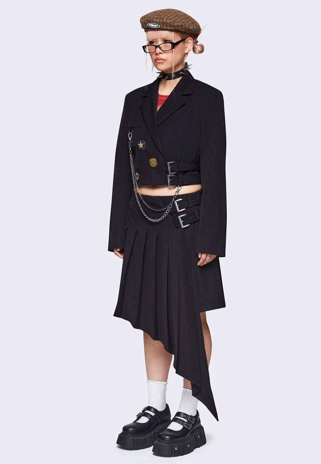 Minga London - Ingrid Black Cropped - Blazer | Women-Image