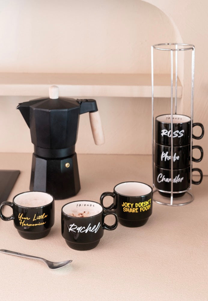 Friends - Names Set of 6 - Espresso Mugs | Neutral-Image