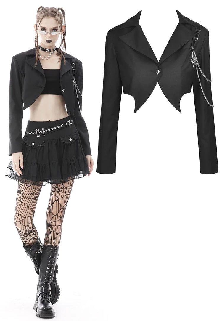 Dark In Love - Devil Magic Sexy Crop Black - Blazer | Women-Image