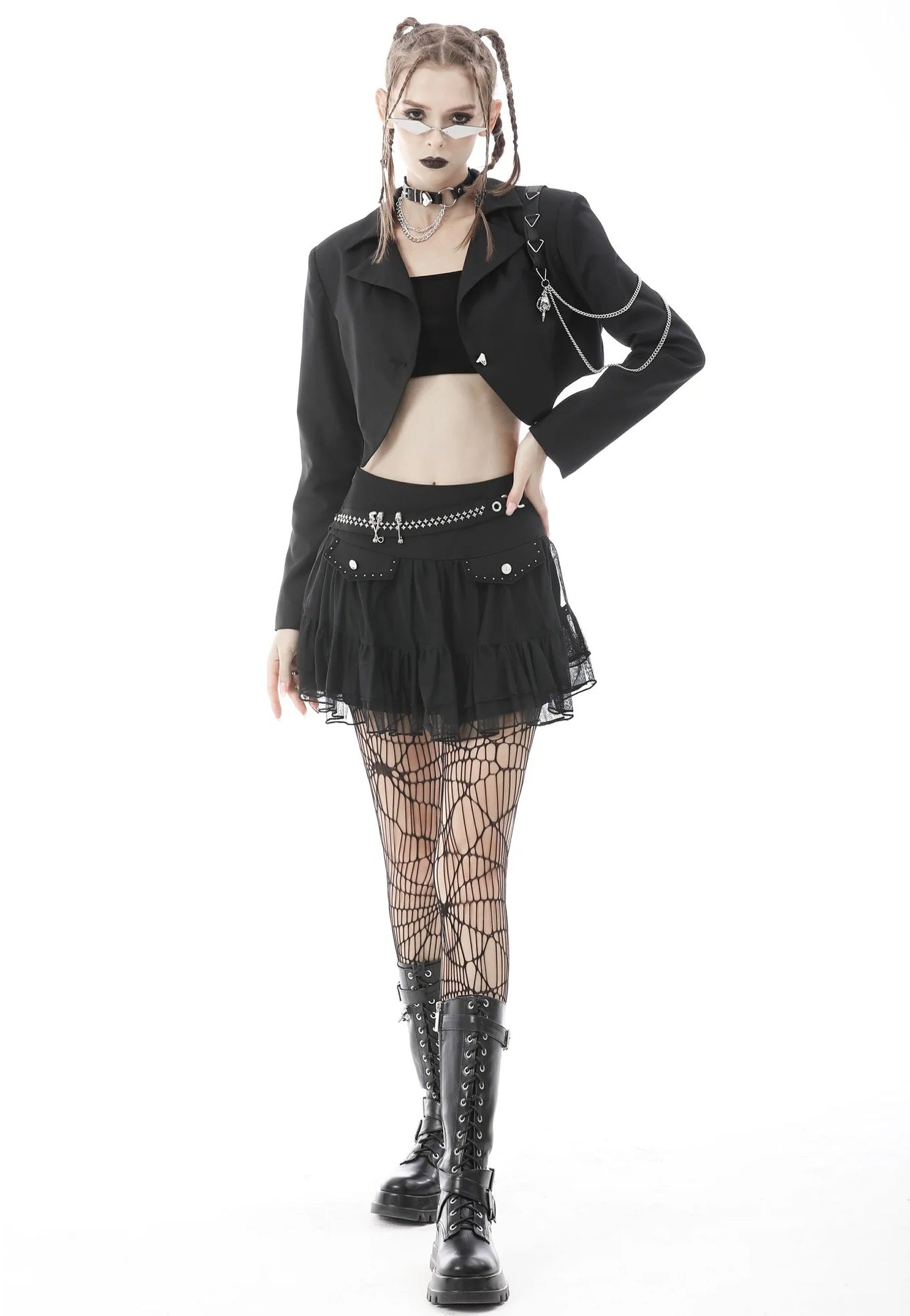 Dark In Love - Devil Magic Sexy Crop Black - Blazer | Women-Image