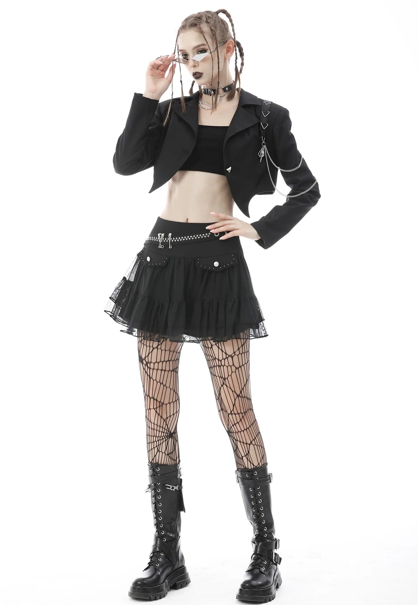 Dark In Love - Devil Magic Sexy Crop Black - Blazer | Women-Image