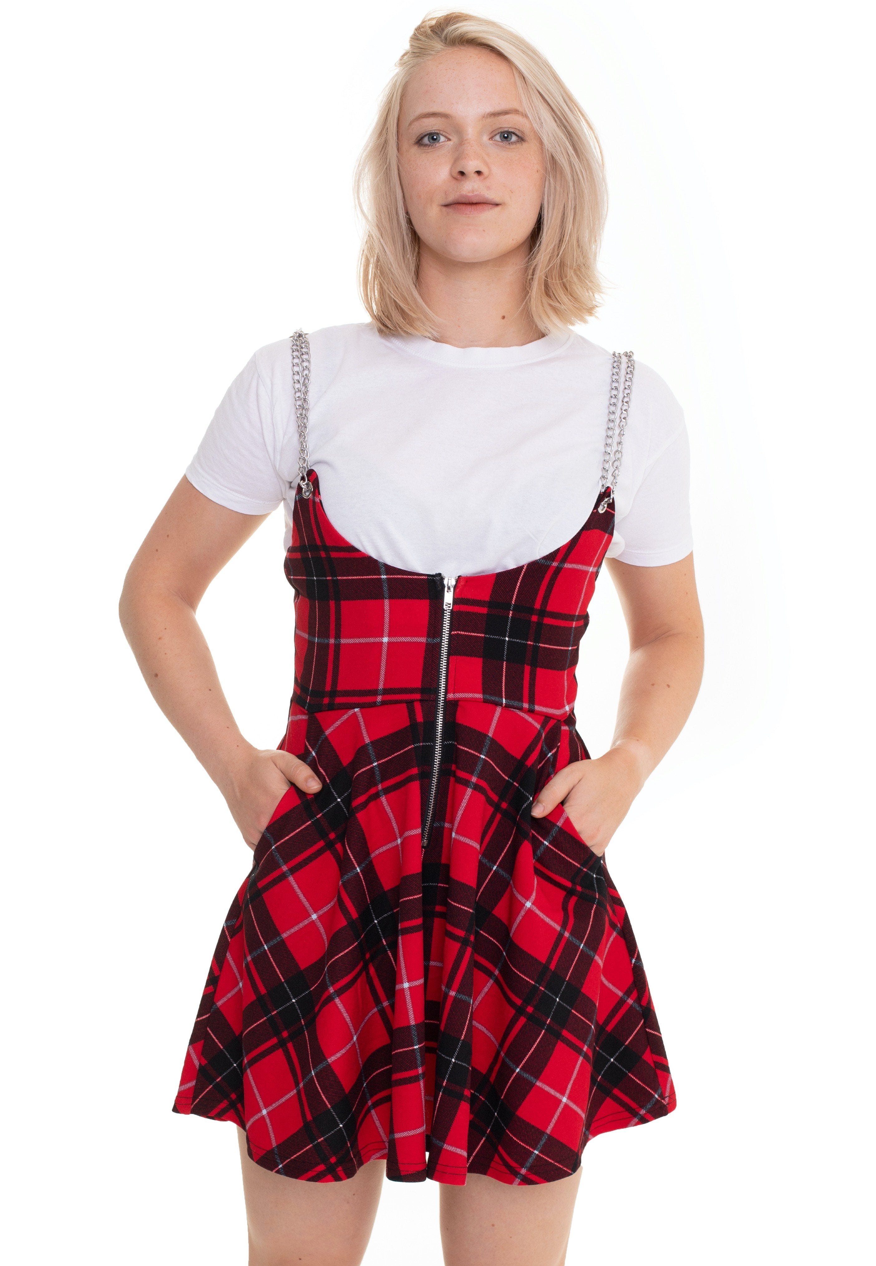 Jawbreaker - High Waisted With Chain Straps Red - Skirt | Women-Image