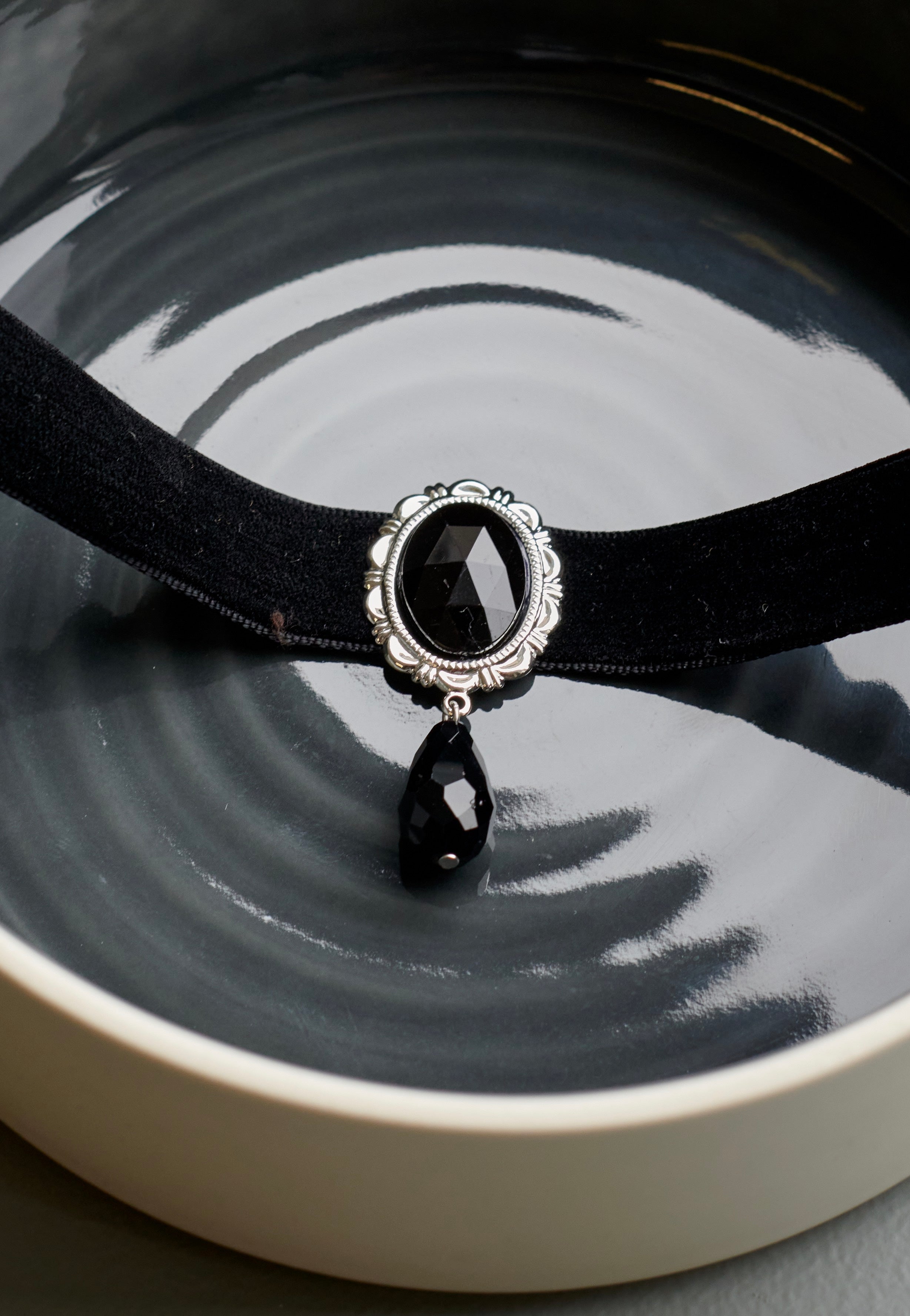 etNox - Black Velvet Silver - Choker | Neutral-Image